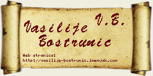 Vasilije Boštrunić vizit kartica